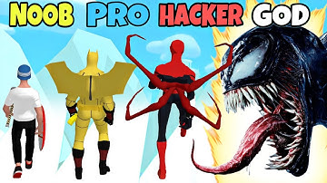 NOOB vs PRO vs HACKER vs GOD in Hero Challenge (New Superhero)