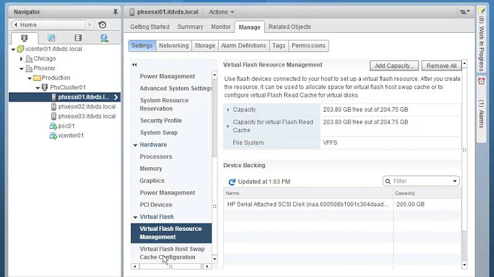 Adding and Configuring Virtual Flash on ESXi 6 Host
