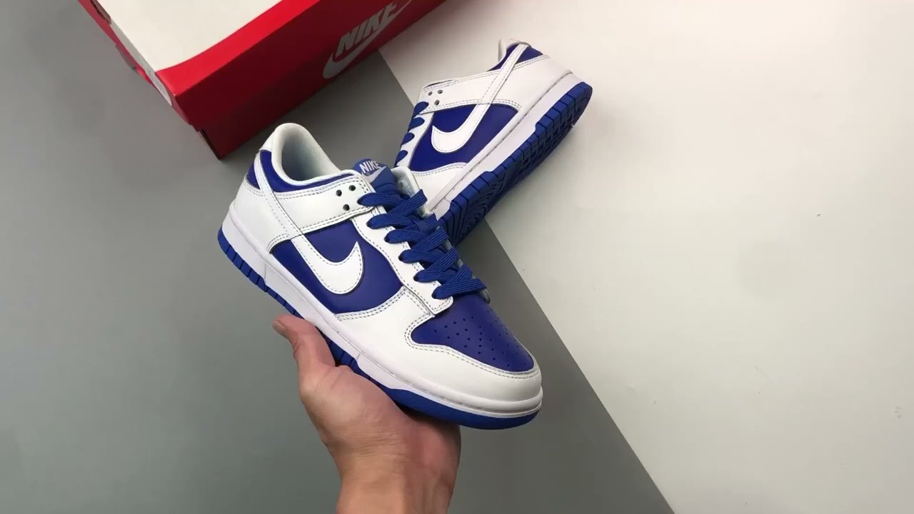 Nike Dunk Low Racer Blue White DD1391 401 - YouTube