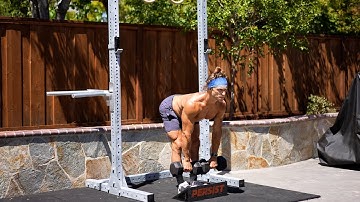 Toes Elevated Dumbbell Romanian Deadlift