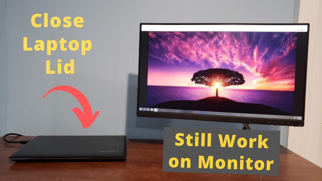 how to use monitor with laptop closed