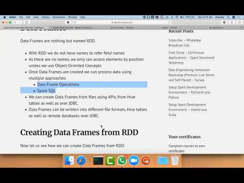 Spark Data Frames and Data Sets - Getting Started  - Data Frames Overview