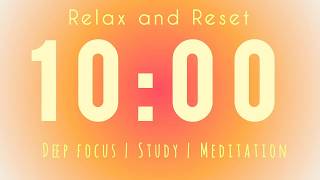 10 Minute Yellow Aura Timer ☀️ | Focus • Study • Positive Energy | Silent Countdown