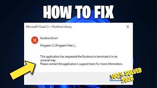 Fix Microsoft Visual C++ Runtime Errors FAST with These 2 Simple Steps