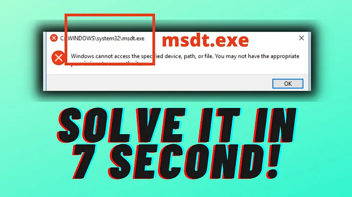 how to solve msdt.exe error windows 10-system 32 error windows 10