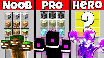 Minecraft Battle: NOOB vs PRO vs HEROBRINE: WITHER BOSS CRAFTING CHALLENGE / Animation
