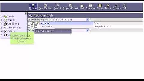 How to manage your contacts in Horde.avi