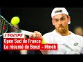 L&#39;élimination de Benjamin Bonzi - Tennis - Open Sud de France