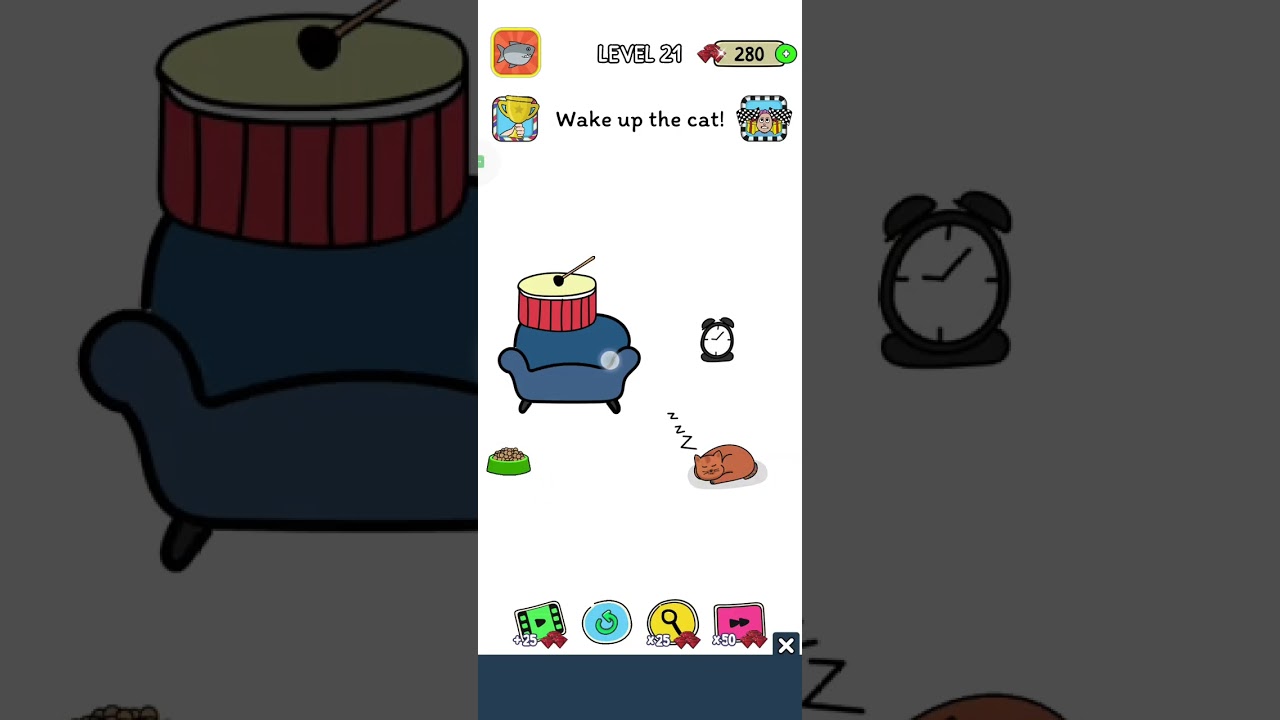 Brainstorm test level 21 wake up the cat  