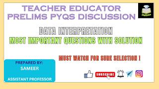 MOST Important Data Interpretation PYQs Detail Solution | Preliminary Questions of Teacher Educator|