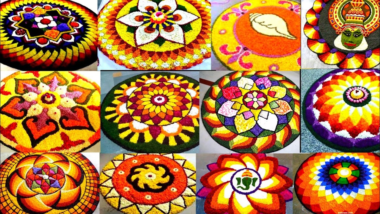 Latest 100+Onam Pookalam Designs 2021|Athapookalam designs|Onam ...