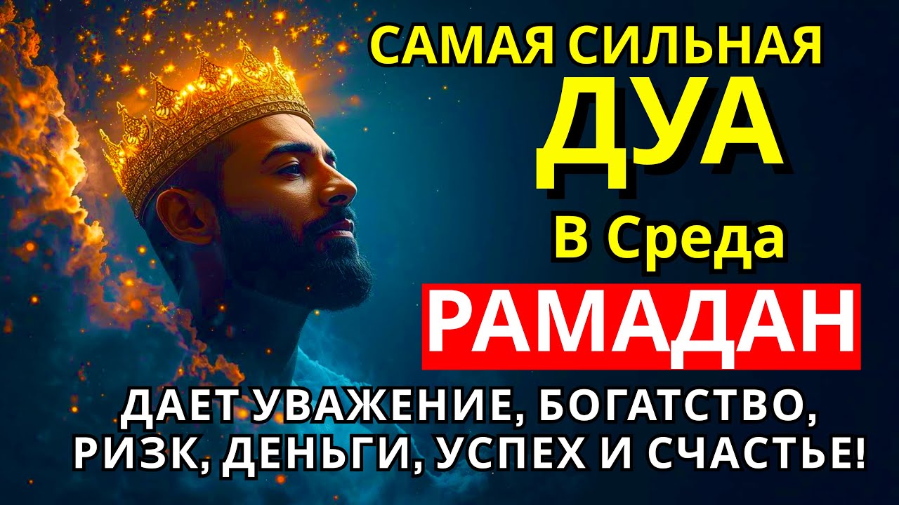 САМАЯ СИЛЬНАЯ Дуа в СРЕДА РАМАДАНА!, ДАЕТ УВАЖЕНИЕ, БОГАТСТВО, РИЗК, ДЕНЬГИ, УСПЕХ И СЧАСТЬЕ!#дуа