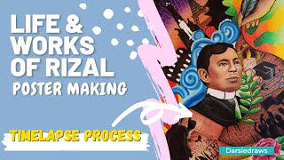 Life & Works of Dr. Jose Rizal | Poster Making Ideas | Time-lapse