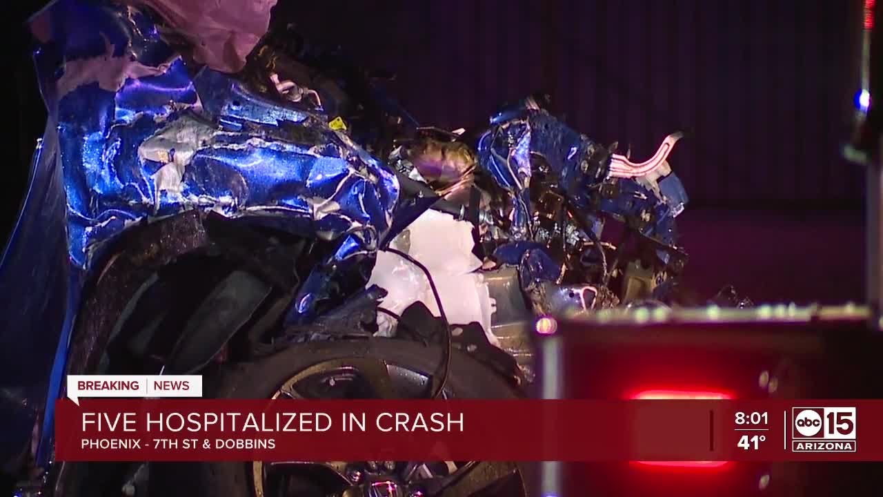 Five people hurt in crash near 7th Street and Dobbins Road - YouTube