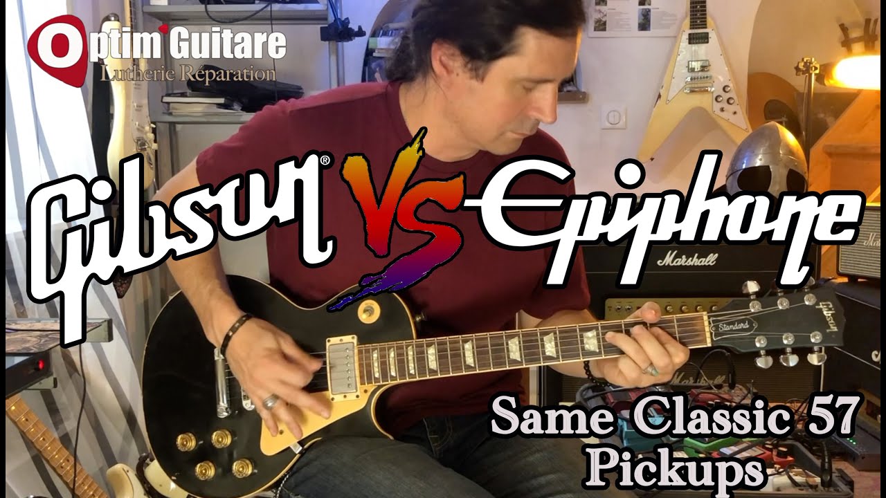 Same Classic 57 Pickups Through 2 Guitars Gibson & Epiphone Les