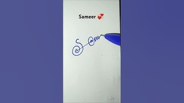 Signature Style Of My Name | S Signature Style | Sameer #signature #viralvideo #shorts #design