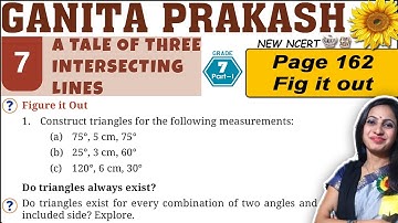 Class 7 Maths Ganita Prakash Solutions | Ch 7 A tale of three intersecting lines | Page 162