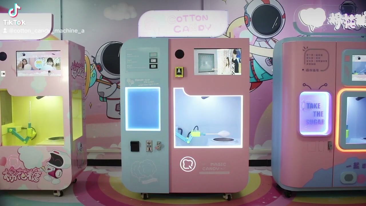 Automatic Cotton Candy Vending Machine MG320 pro A very amazing food