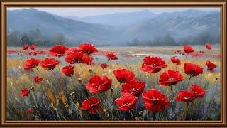 Poppies of Remembrance | Peaceful Floral Art | 4K Frame TV Poppies Screensaver screenshot 1
