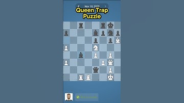 Daily queen trap #chess #puzzle #32 10/11/2023 |#shorts