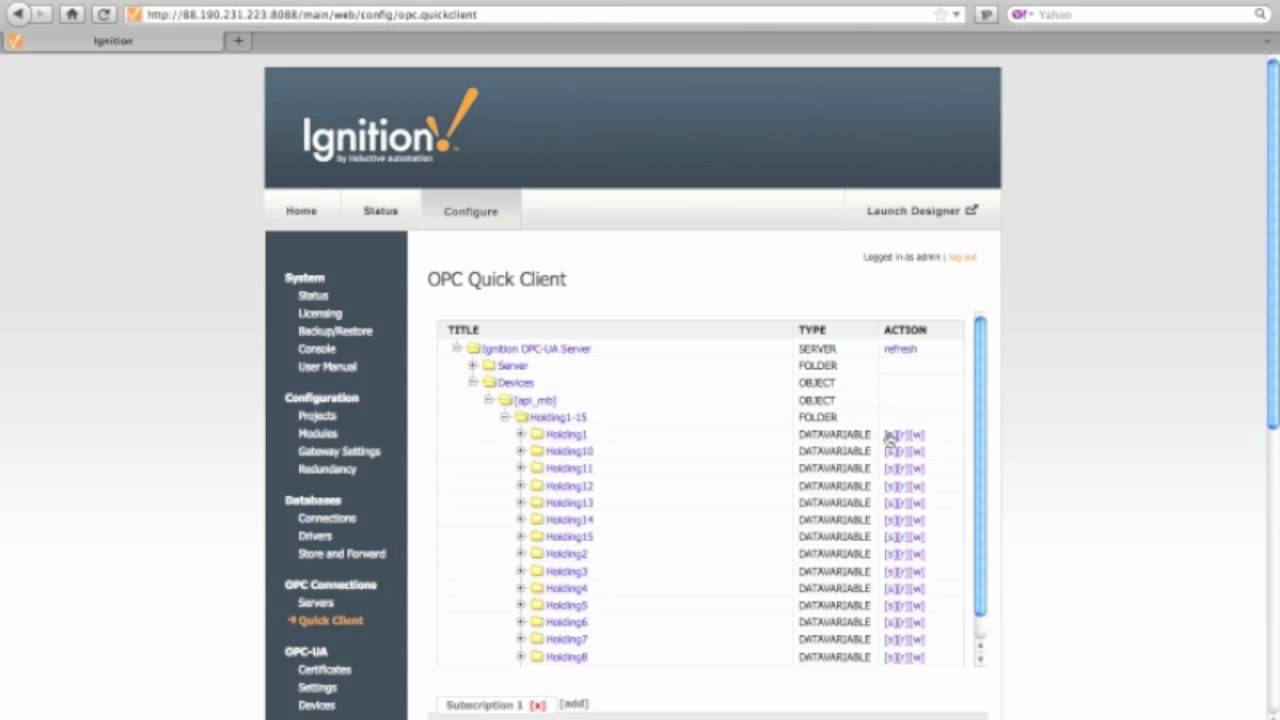 Serveur OPCUA Ignition YouTube
