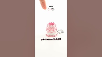 🎂 Strawberry Birthday Cake Keycap Fidget Clicker Keychain #shorts #3dprinting #clicker #keychain