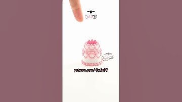 🎂 Strawberry Birthday Cake Keycap Fidget Clicker Keychain #shorts #3dprinting #clicker #keychain