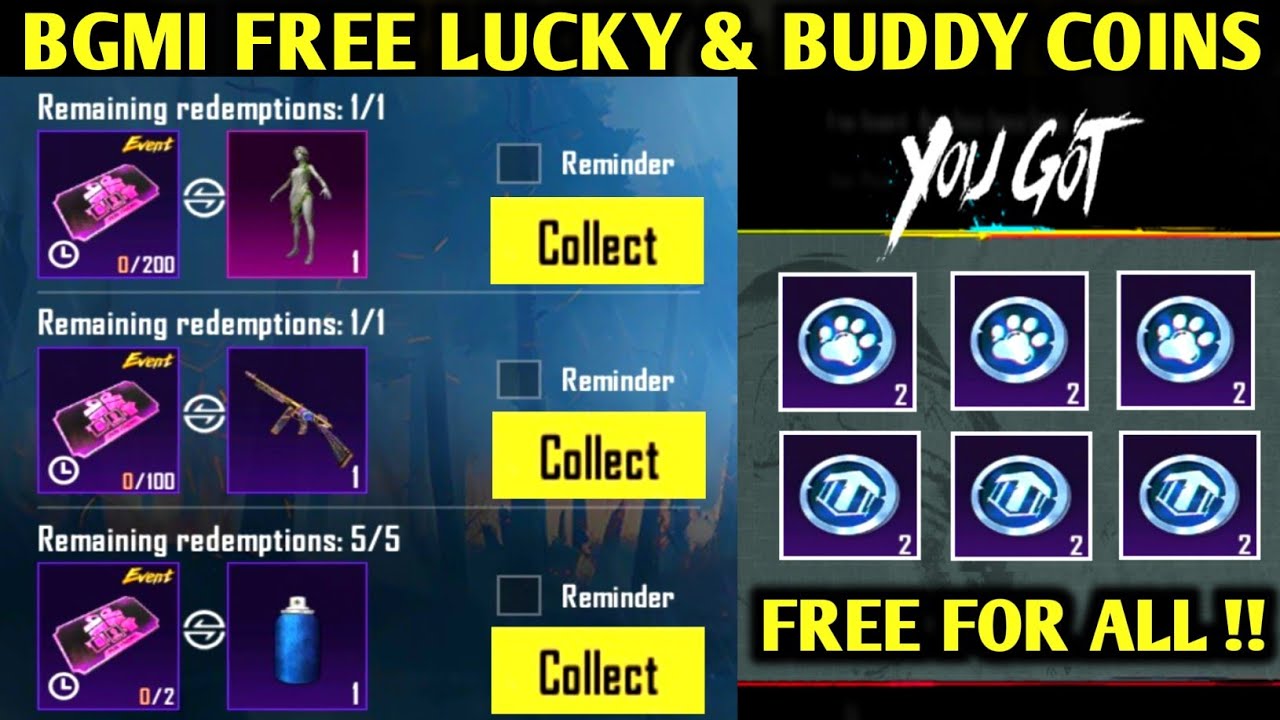 😍BGMI FREE LUCKY COINS & COMPANION COINS | GET FREE LEGENDARY OUTFIT | PRIMEWOOD GENESIS NEW EVENT