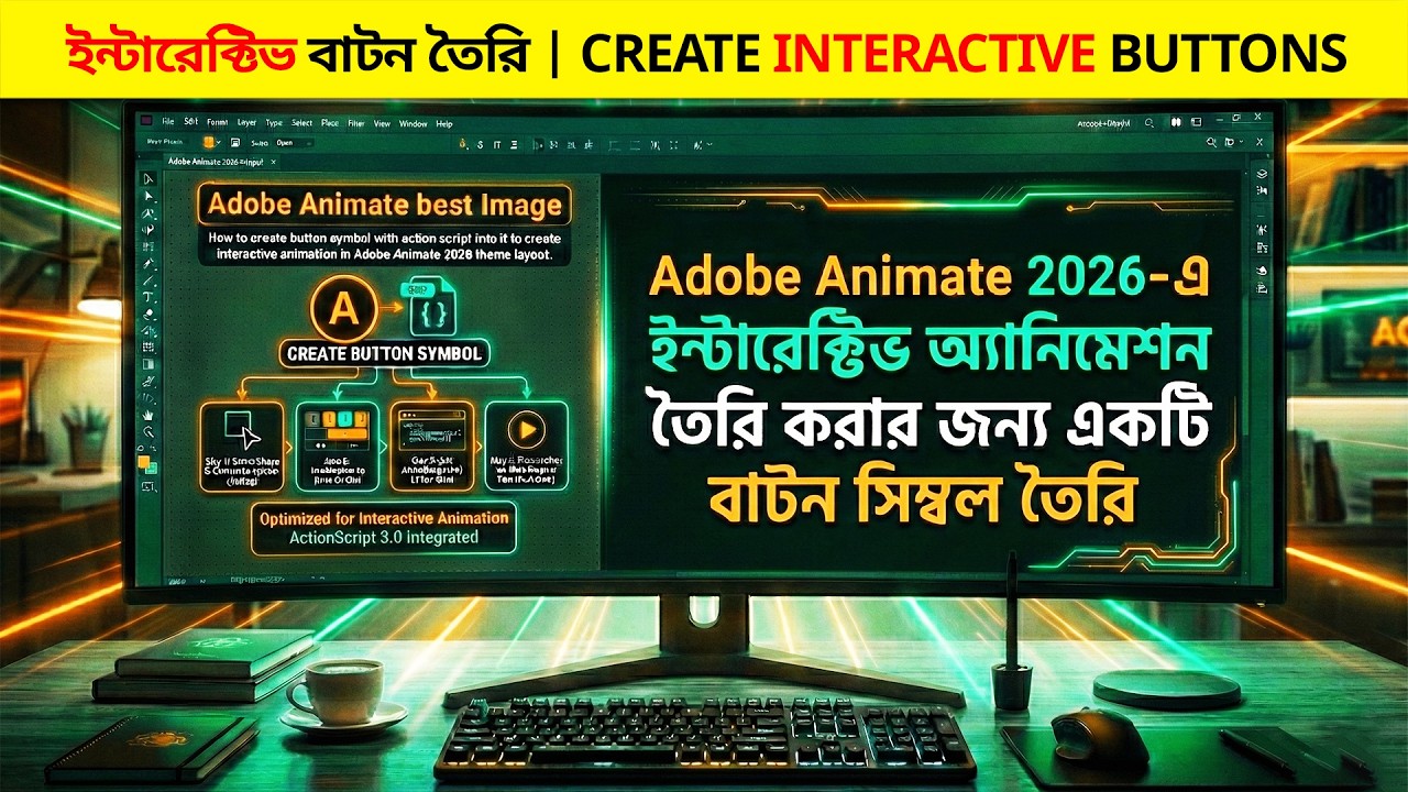 Actionscript Button Adobe Animate 2026: অ্যাকশন স্ক্রিপ্ট দিয়ে ইন্টারেক্টিভ বাটন তৈরি ...