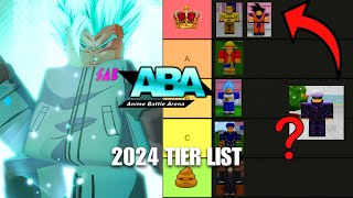CURRENT ABA TIER LIST 2024 [Anime Battle Arena Roblox]