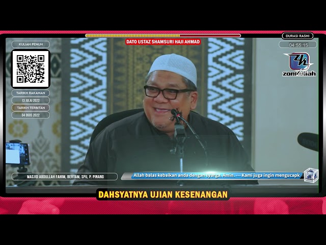 TAZKIRAH : Cabaran Dan Ujian Ketika Hidup Dalam Kesenangan - Ustaz Shamsuri Ahmad class=