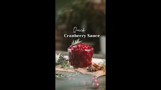 QUICK Cranberry Sauce flavored with spices and herb! #shorts #thanksgiving_recipe