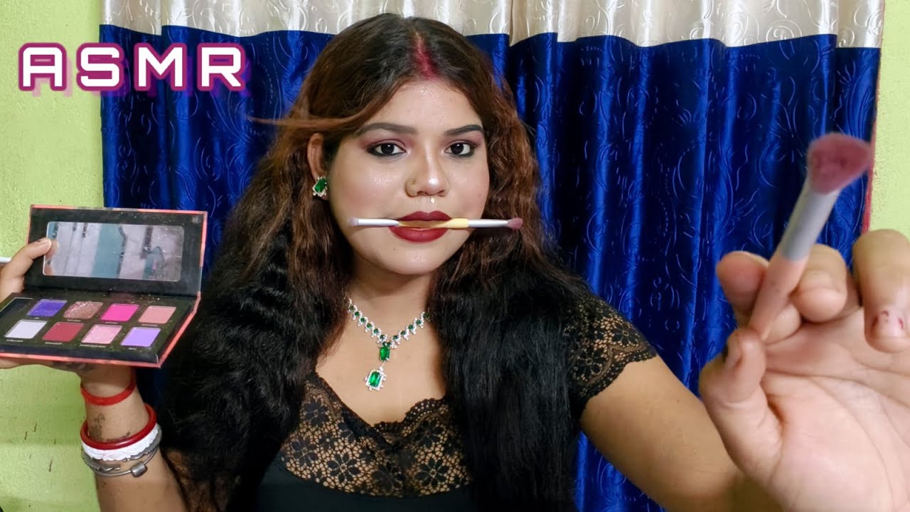 ASMR|| Full Bridal Party Makeup Doing My Face (Tutorial Makeup) @asmrsangi7044 💄💅