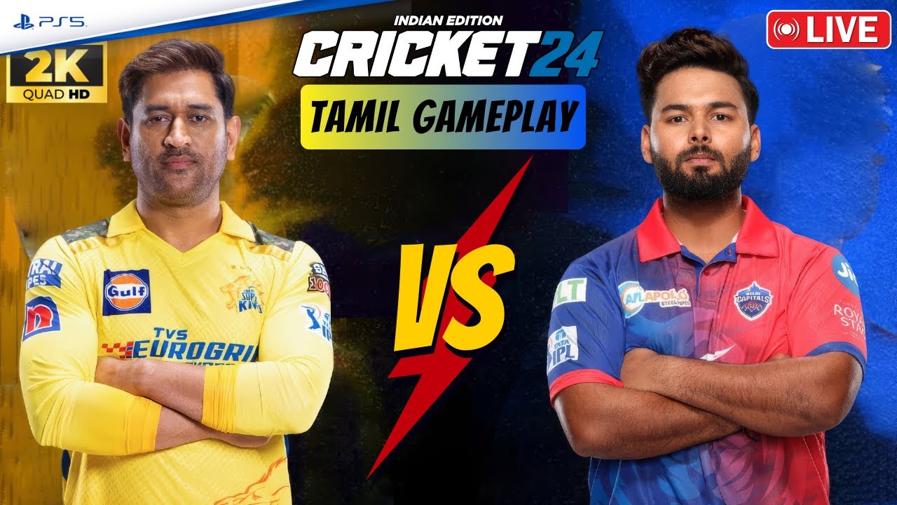CSK vs DC | IPL Cricket 24 Tamil CO-OP Gameplay - maxkeyyt live