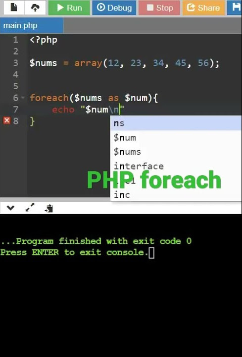 PHP foreach Loop with Array - YouTube