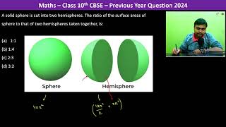 Famous A solid sphere is cut into two hemispheres. The ratio of the surface areas of sphere to that of Wealth
