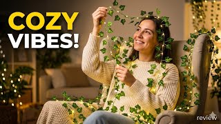 Glow!)LED String Lights Ivy Leaves That Transform Any Room!