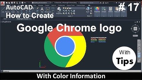 How to create Google Chrome logo in  AutoCad || annex it || google Chrome || ideas, creativity