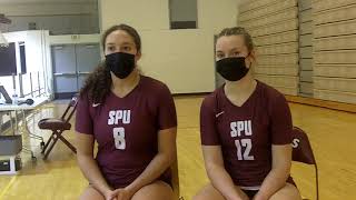 SPU VOLLEYBALL: Maddie Batiste and Lindsay Rosenthal (April 3, 2021)