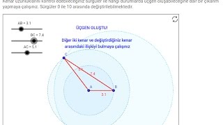 Üçgende Kenar İlişkileri GeoGebra Yardımıyla Üçgende Kenar İlişkileri GeoGebra Yardımıyla