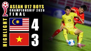 🔴Malaysia U17 vs Vietnam U17 | Highlight ASEAN U17 Boys' Championship 2026
