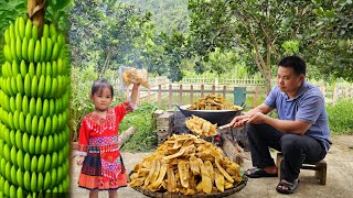 How to make fried bananas from green bananas goes to the market sell.