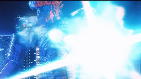 Mechagodzilla attacks Godzilla stop motion | (SLOW MOTION VFX TEST) |  re-edited video