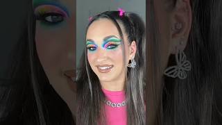 insane rainbow eyeshadow tutorial! 🌈🩷 #pridemakeup