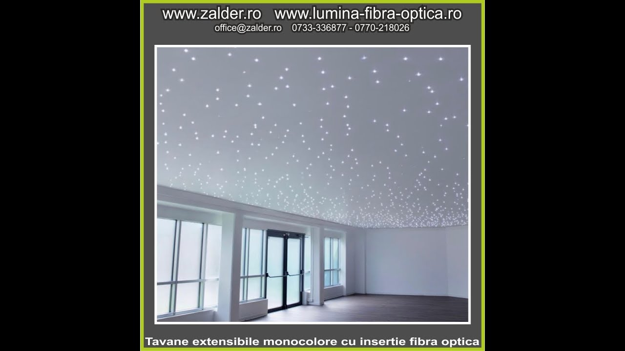 Tavan extensibil printat SPACE cu insertie fibra optica tip CER INSTELAT