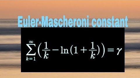 Infinite sum representation of Euler-Mascheroni constant