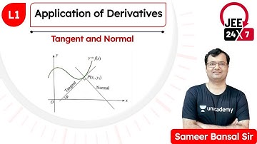 JEE Maths: Application of Derivatives L1 | Tangent and Normal | JEE 24x7 | Sameer Bansal