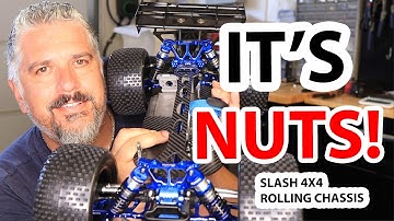 Insane Traxxas Slash 4x4 Carbon Fiber Rolling Chassis Kit!