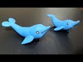 Clay dolphin toys making how to make dolphin clay modelling for kids clay art for kids