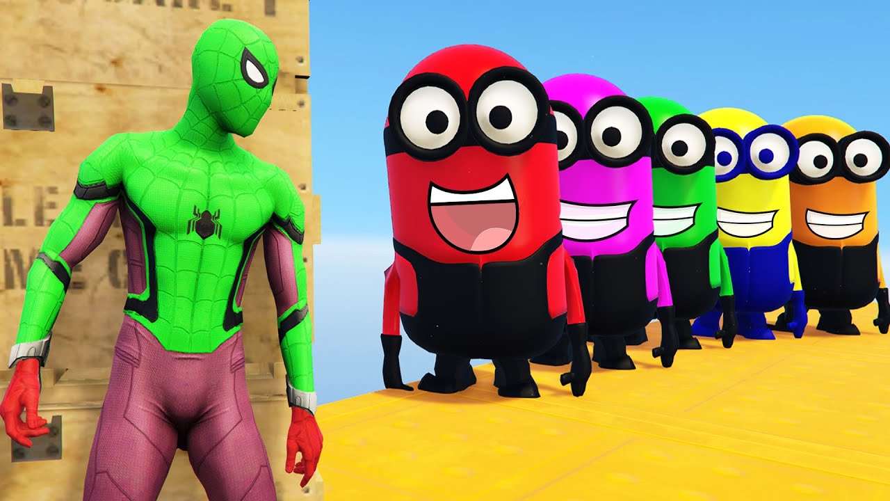 GTA 5 Epic Ragdolls | Spider-Man Frees Minions and Team Spiderman Season 30 (all episodes)